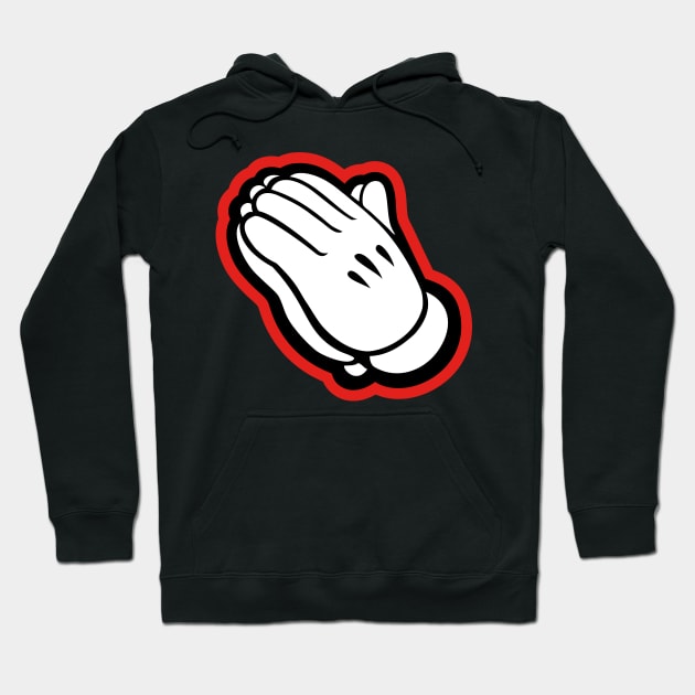 Praying hands-red Hoodie by God Given apparel